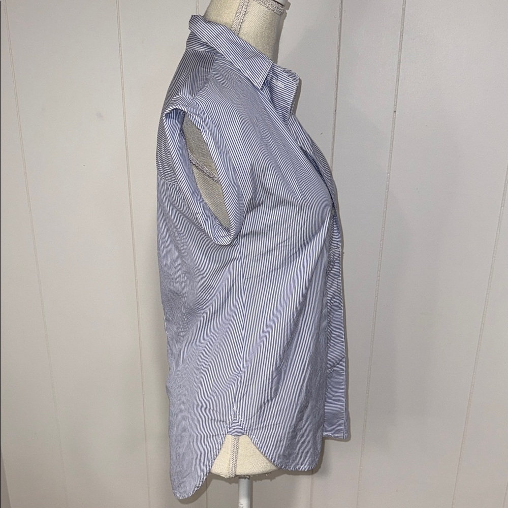 J. Crew Blue Striped Blouse - Picture 3 of 5